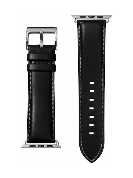 Laut Oxford Каишка Кожа Черно (Apple) (Apple Watch 44/45/46mm/Ultra 49mm) LAUT_AWL_OX_BK