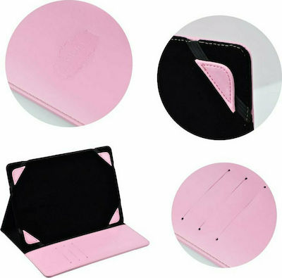 Blun Universal Flip Cover Synthetic Leather Pink (Universal 10")