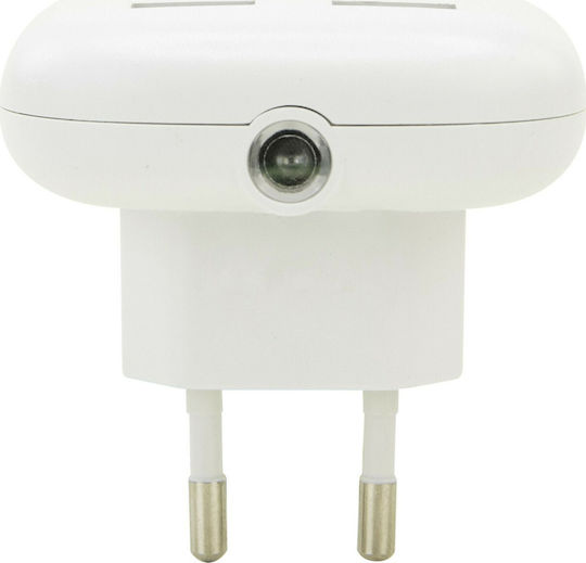 Ansmann Încărcător Fără Cablu cu 2 Porturi USB-A Albς (NL15AC+)