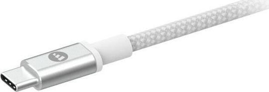 Mophie Geflochtenes USB 2.0 Kabel USB Typ-C männlich - USB-A Weiß 1m 409903209
