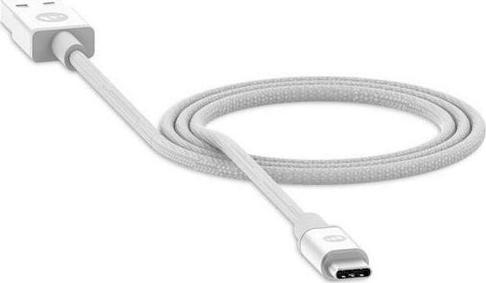 Mophie Geflochtenes USB 2.0 Kabel USB Typ-C männlich - USB-A Weiß 1m 409903209
