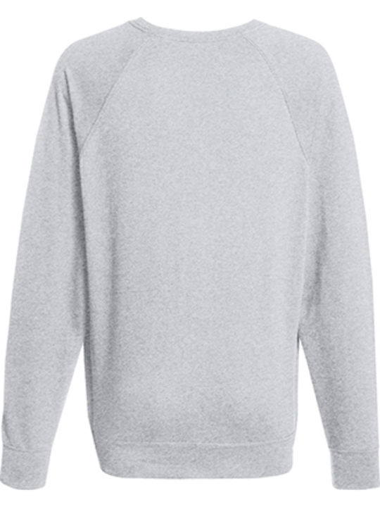 Fruit of the Loom Lightweight Raglan Men's Long Sleeve Promotional Blouse Heather grey