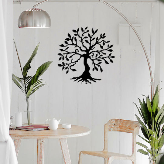 HomeMarkt Decorative Silhouette Black Made of Metal 60x1.5x60cm