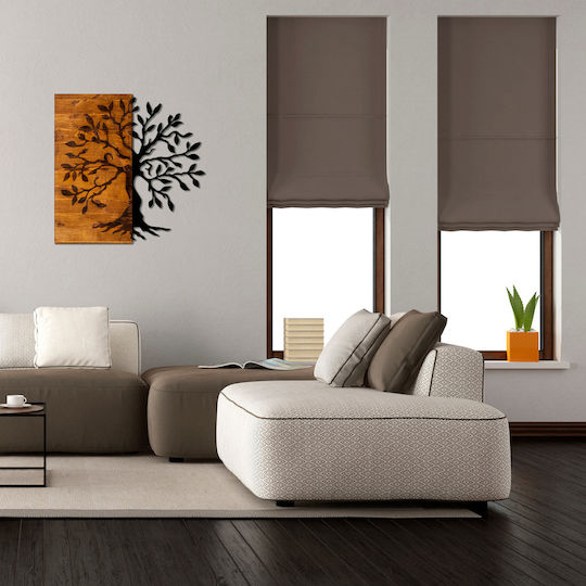 HomeMarkt 3D Mixed Art Μαύρο από Ξύλο 58x3x58cm