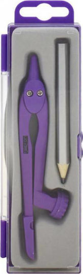 Metron Metallic Compass with Pencil in Case (Μiscellaneous colours)