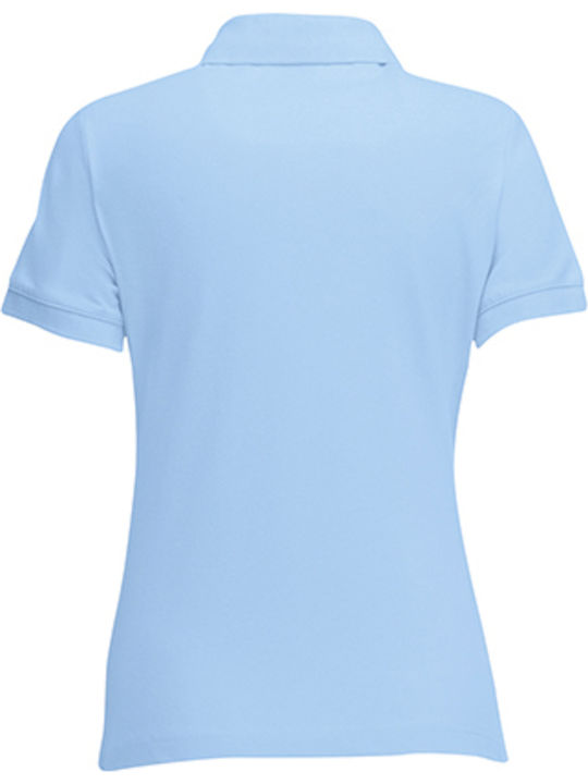 Fruit of the Loom 65/35 Women's Short Sleeve Promotional Blouse Sky Blue