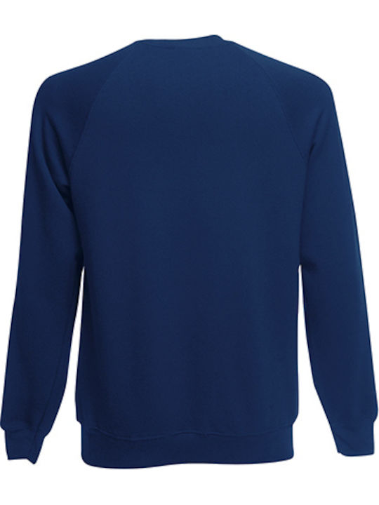 Fruit of the Loom Classic Raglan Men's Long Sleeve Promotional Sweatshirt Navy Blue