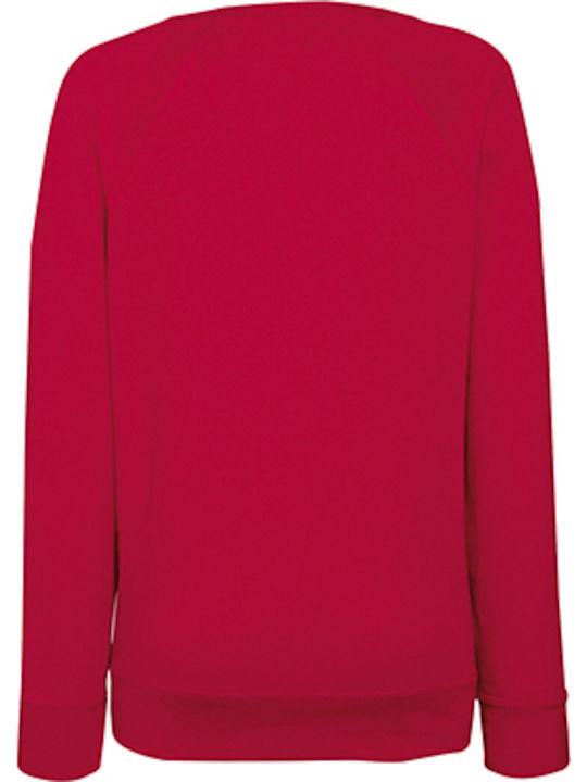 Fruit of the Loom Lightweight Raglan in Rot Farbe