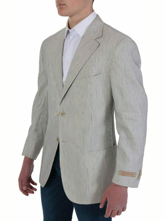 CORNELIANI TWO-PIECE JACKET STRIPED OFF-WHITE