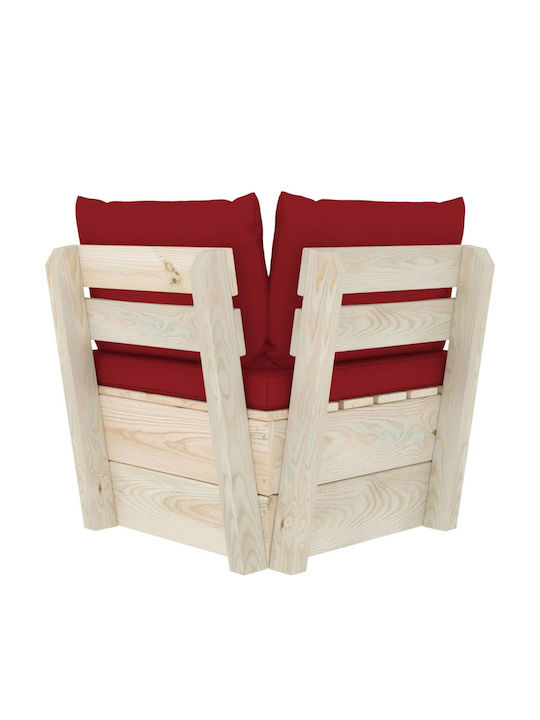 Corner Sofa Outdoor from Pallets with Pillows 60x60x65cm