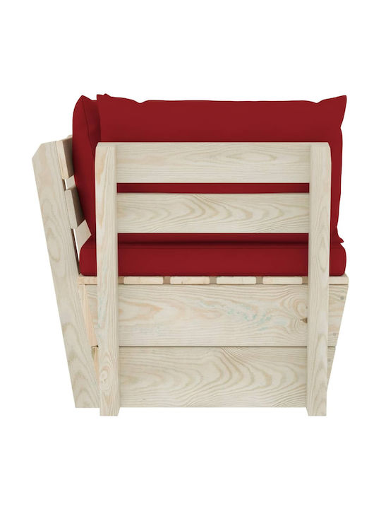 Corner Sofa Outdoor from Pallets with Pillows 60x60x65cm