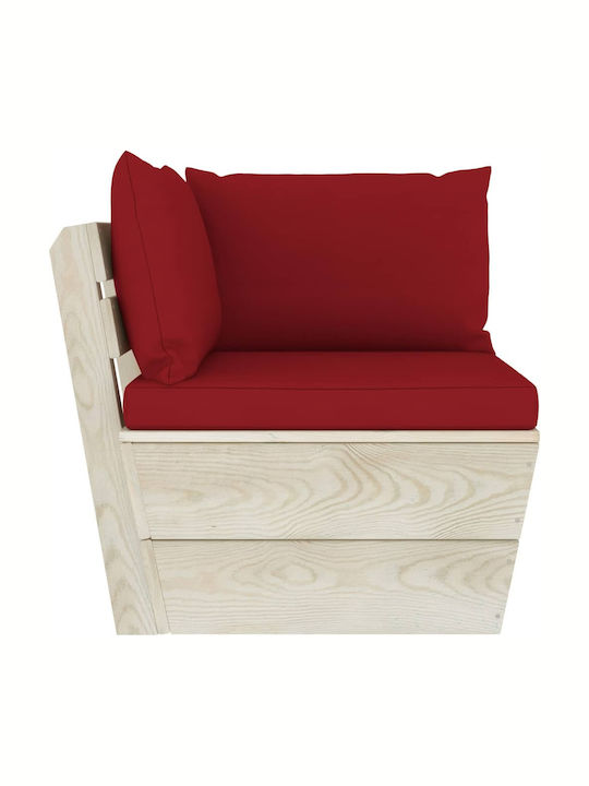 Corner Sofa Outdoor from Pallets with Pillows 60x60x65cm