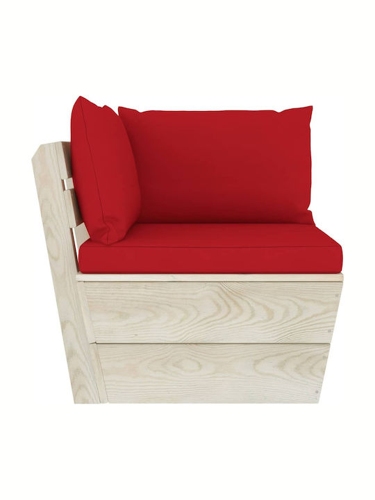 Corner Sofa Outdoor from Pallets with Pillows 60x60x65cm