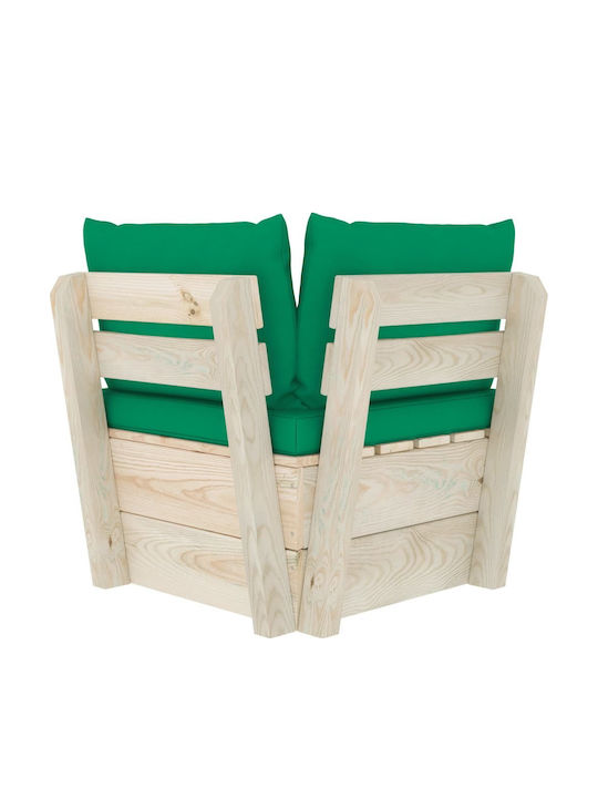 Corner Sofa Outdoor from Pallets with Pillows 60x60x65cm