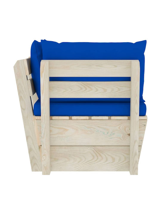 Ecksofa Außenbereich aus Paletten mit Kissen 60x60x65cm
