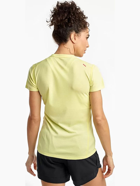 Saucony Stopwatch Feminin Sport Tricou Galben