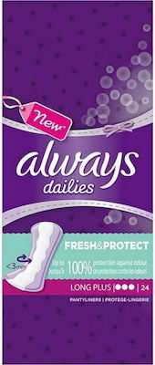 Always Dailies Fresh & Protect Long Plus Slipeinlagen für Starke Strömung 3 Tropfen 24Stück