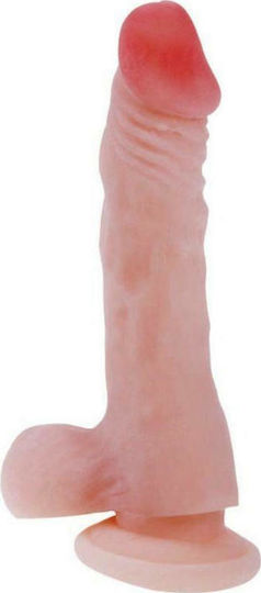 Baile Dildo realist cu Testicule și Ventuză Flesh 21.6cm