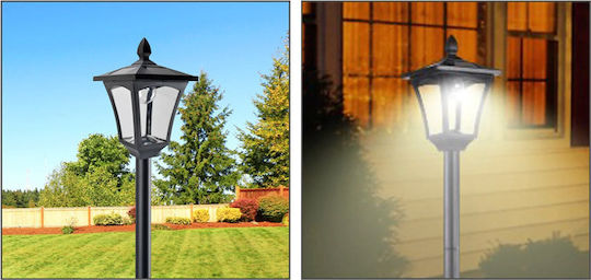 Outsunny Solarleuchte Boden Column Warmes Weiß mit Fotokontakt IP44 18cmx18cmcm