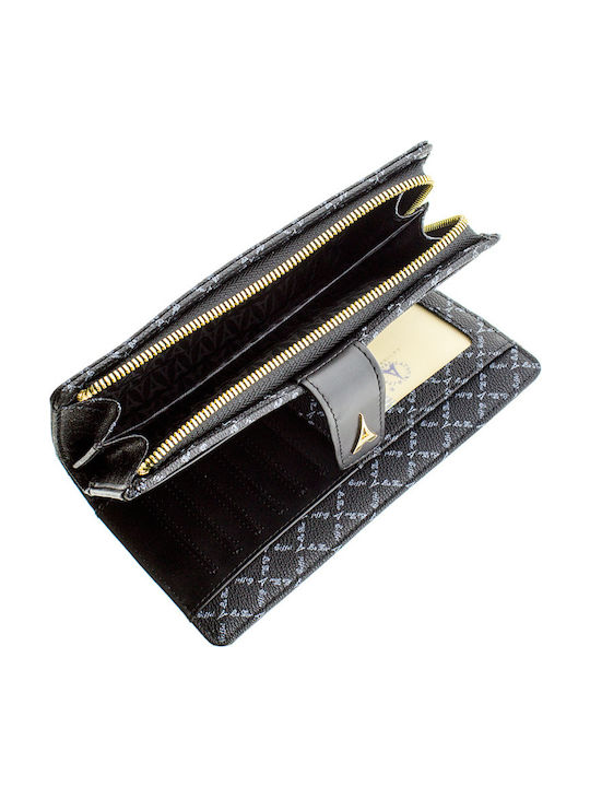 Large Leather Women's Wallet Classic Black