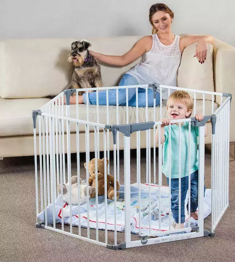 Dreambaby Royale 3 in 1 Πτυσσόμενη Πόρτα Ασφαλείας σε Λευκό Χρώμα 380x74εκ.