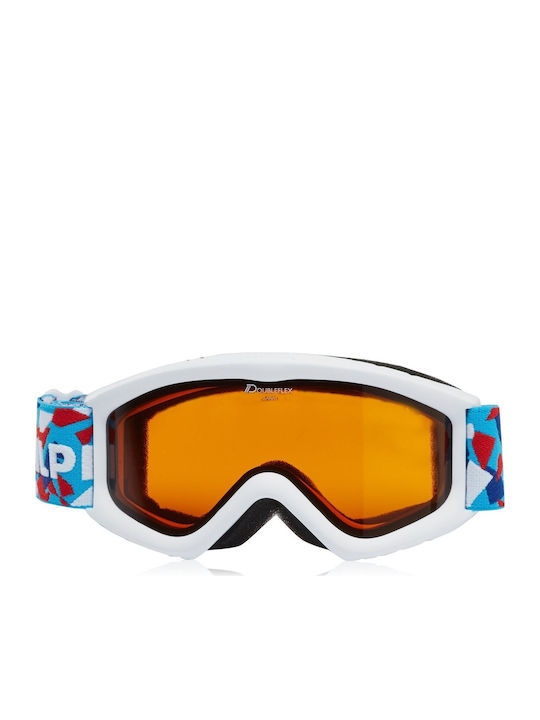Alpina Carat DH Ski- & Snowboardbrille Kinder Bunt mit Linse in Orange Farbe