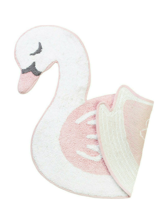 Sass & Belle Freya Swan Παιδικό Χαλί Βαμβακερό Ροζ 65x73cm Sass & Belle Freya Swan Παιδικό Χαλί Βαμβακερό Ροζ 65x73cm