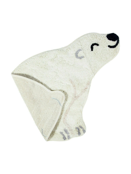 Sass & Belle Nanook Polar Bear Детско килимче Памучно Бял 54x57см