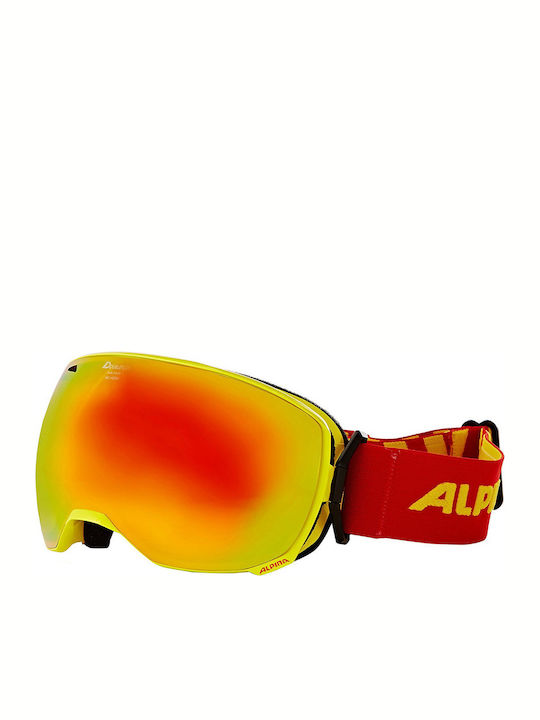 Alpina Big Horn MM Μάσκα Σκι & Snowboard Ενηλίκων Κόκκινη με Φακό Καθρέπτη σε Πορτοκαλί Χρώμα Alpina Big Horn MM Μάσκα Σκι & Snowboard Ενηλίκων Κόκκινη με Φακό Καθρέπτη σε Πορτοκαλί Χρώμα