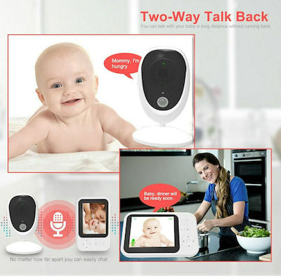 Baby Monitor SM-35R with Camera & Screen 3.5" with Two-Way Audio & Lullabies