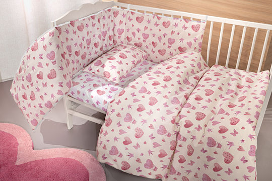 Guy Laroche Σετ Κούνιας Sweet Heart Ροζ 3τμχ