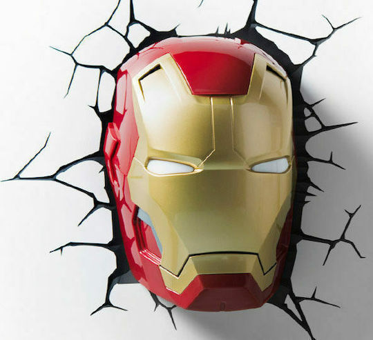 3DLightFX Led Plastic Kids Wall Light Marvel Light Iron Man 3DLightFX Led Plastic Kids Wall Light Marvel Light Iron Man