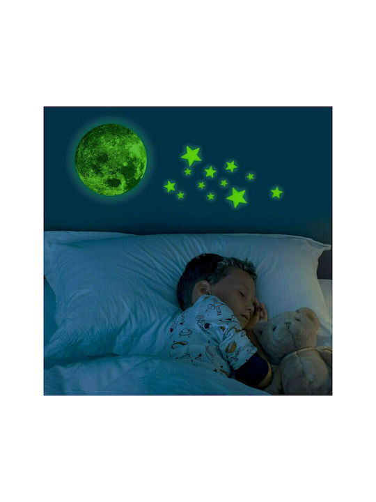 Legami Milano Kids 3D Glow-in-the-Dark Wall Sticker Super Moon