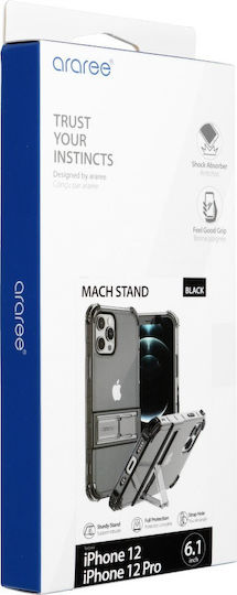 Araree Mach Задна корица Силикон Черен (iPhone 12 / 12 Pro)