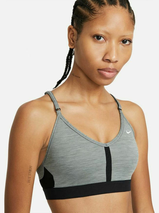 Dri-Fit Indy Γυναικείο Μπουστάκι Γκρι με Αφαιρούμενη Ενίσχυση