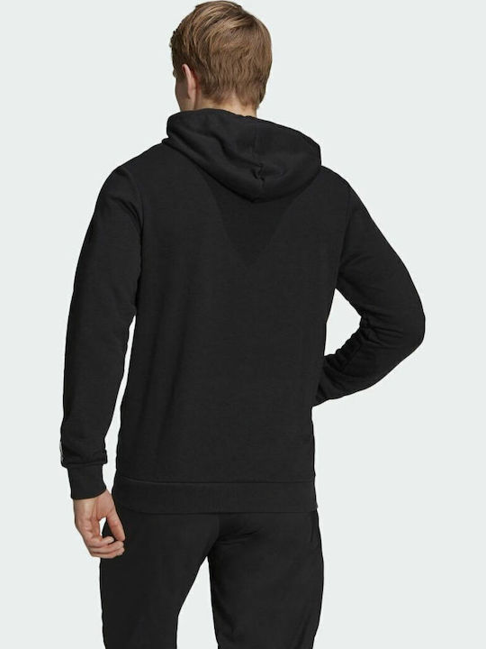 Essentials French Terry Linear Logo Φούτερ με Κουκούλα Μαύρο