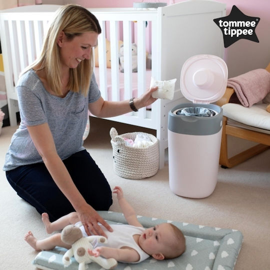 Tommee Tippee Twist and Click Diaper Disposal Bin Pink