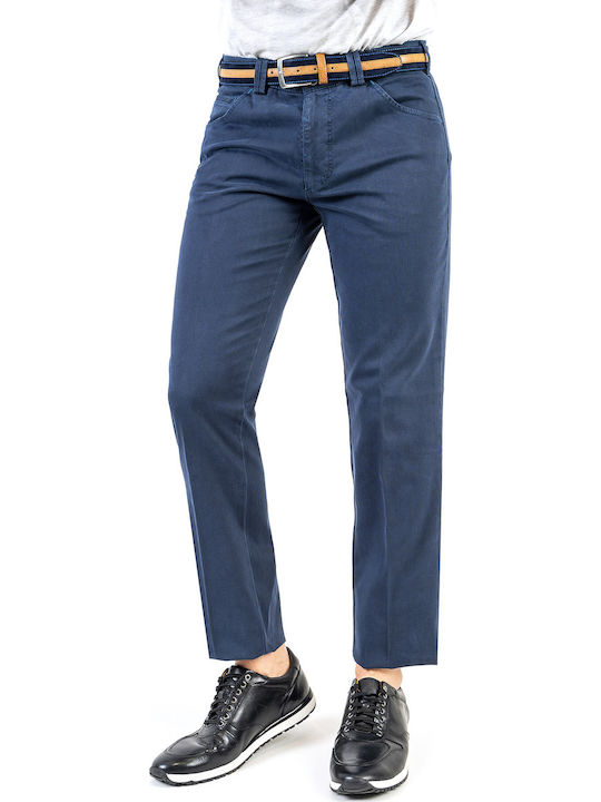 Meyer Trousers with belt by the series Dublin 2 - 2 3508 18 Blue