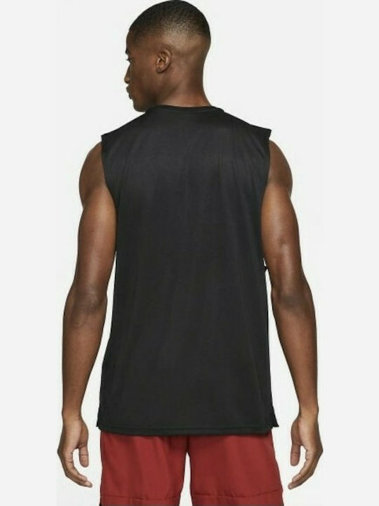 Nike Superset Ανδρική Μπλούζα Dri-Fit Αμάνικη Μαύρη