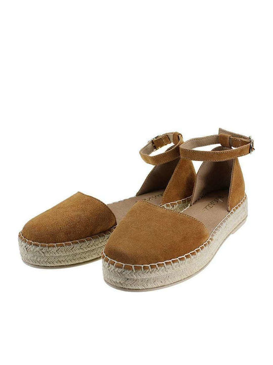 Women's Suede Espadrilles Tabac Brown