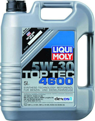 Liqui Moly Συνθετικό Λάδι Αυτοκινήτου Top Tec 4600 5W-30 C2 για κινητήρες Diesel 5lt
