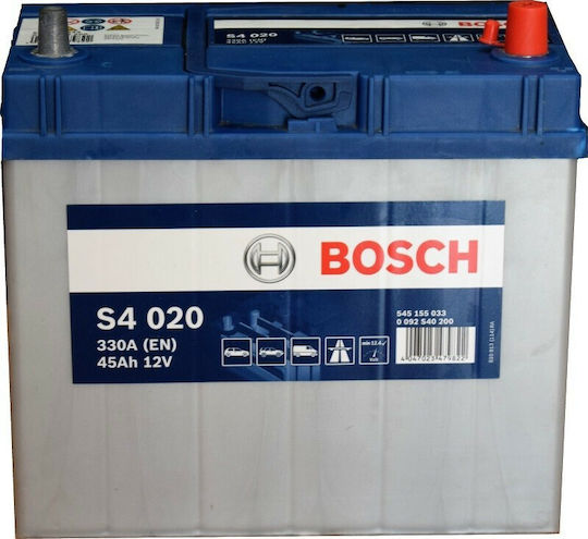 Bosch Car Battery S4020 with 45Ah Capacity and 330A CCA