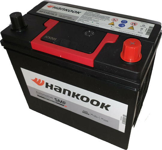 Hankook Baterie Auto MF55B24LS cu Capacitate 45Ah și CCA 430A