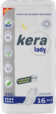 Kera Lady Maxi Женски Инконтинентни Подложки Увеличена Потока 7.5 Капки 16бр