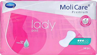 Hartmann Molicare Premium Lady Pad Γυναικείες Σερβιέτες Ακράτειας Κανονικής Ροής 3 Σταγόνες 14τμχ