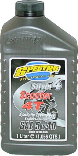 Spectro Silver 4 Scooter 5W-40 Ημισυνθετικό Λάδι Μοτοσυκλέτας για Τετράχρονους Κινητήρες 1lt