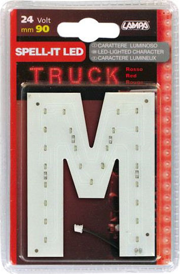 Lampa Spell-It Led 24V/90mm Red A LED Επιγραφή Αυτοκινήτου 24V Κόκκινο