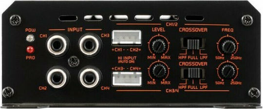 Gas Audio Power Ενισχυτής Αυτοκινήτου TFP 70.4 24V 4 Καναλιών (Κλάση D)