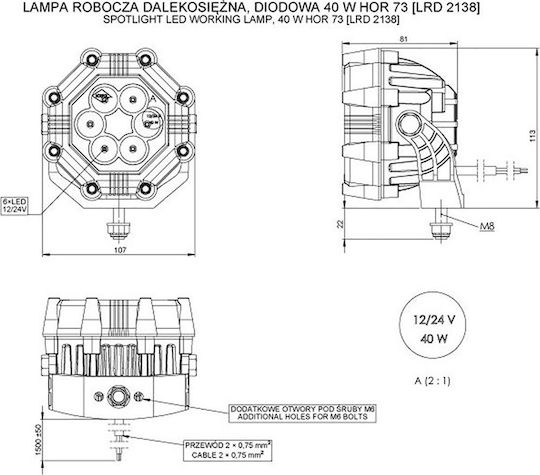 Horpol LED Universell 12 / 24V 40W 1Stück