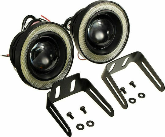 Waterproof LED Fog lights with DRL Universal 30W 6.4cm with White Lighting 2pcs